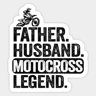 Father Husband Motocross Legend Funny Motocross Sticker